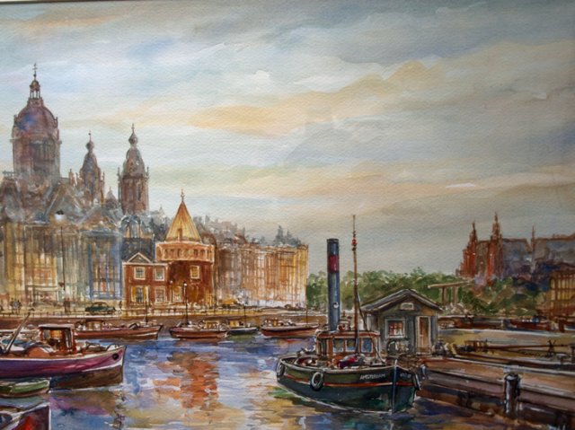 Sint Nicolaaskerk met stoomschip